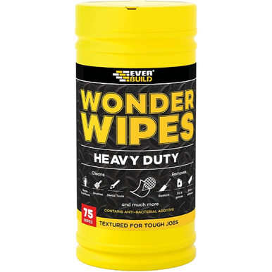 Everbuild Heavy Duty Wonder Wipes, Hand & Surface Cleaner, Roll, 240mm x 110mm, 75 Sheets