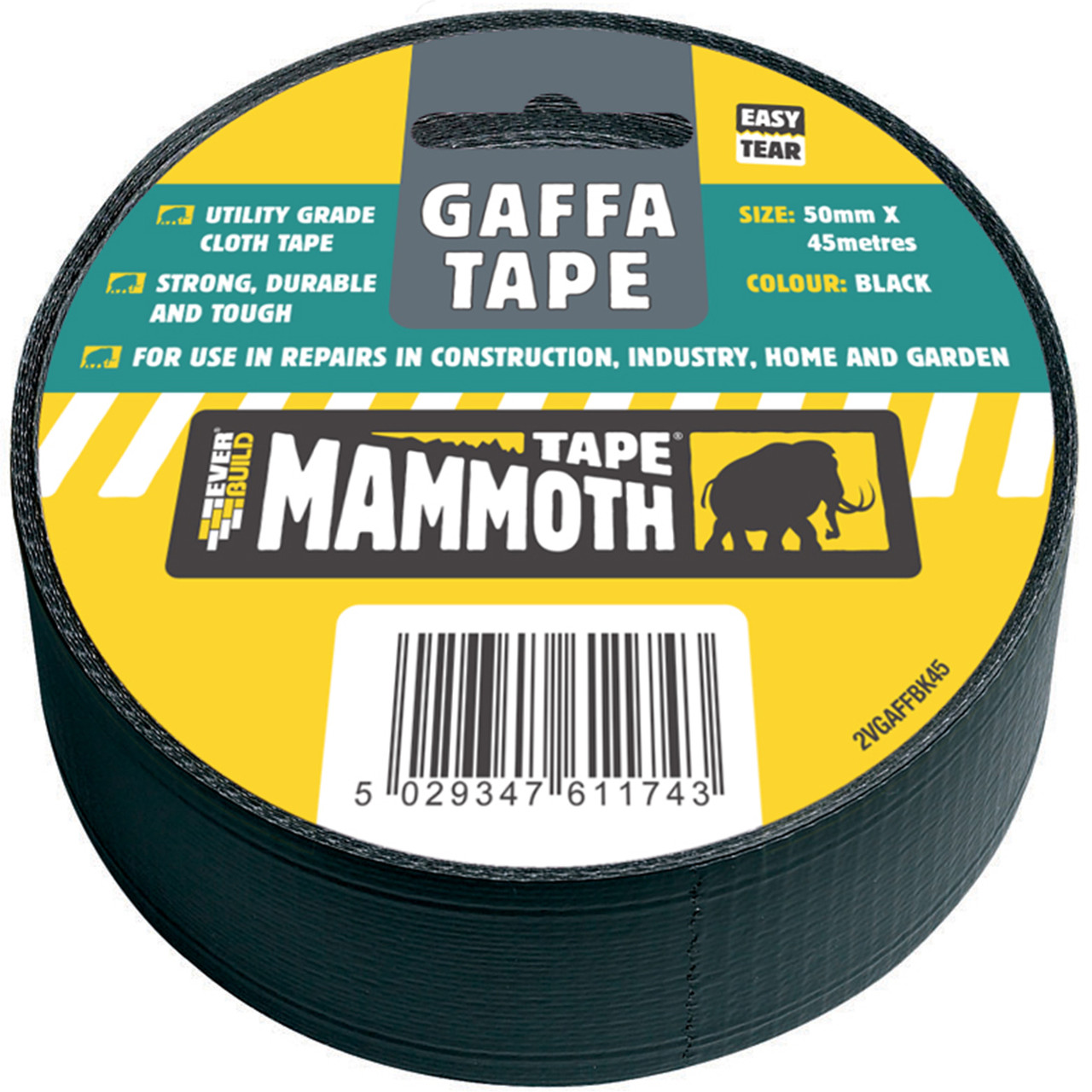 Photograph of Everbuild Gaffa Tape 50mm x 45m Black