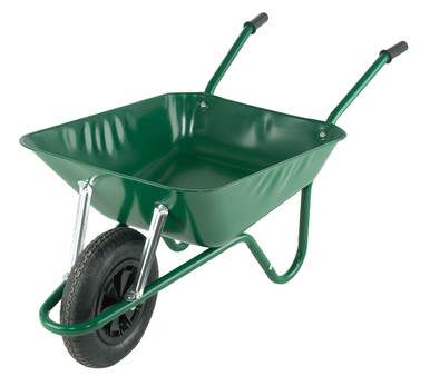 Walsall Easiload 85L Green Pneumatic Wheelbarrow