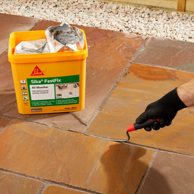 Further photograph of Sika FastFix All Weather Jointing Compound Dark Buff - 15kg