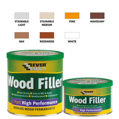 Further photograph of Everbuild 2 Part High Performance Wood Filler Pine 500ml