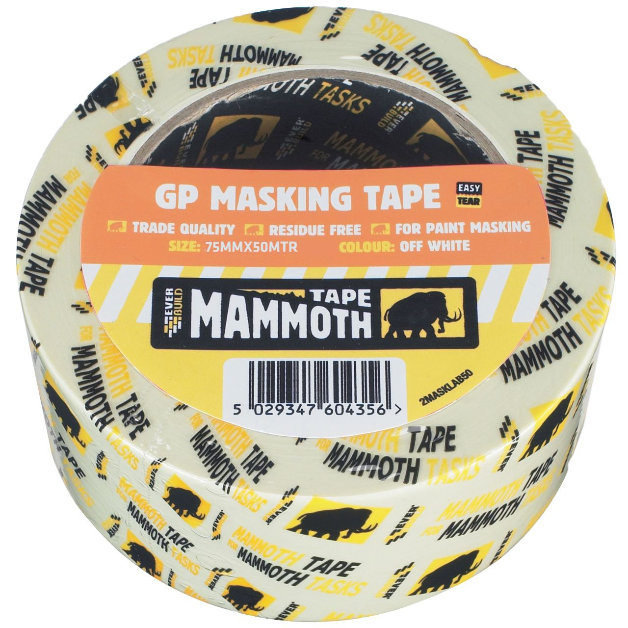 Photograph of Everbuild Value General Purpose Masking Tape 75mm x 50m