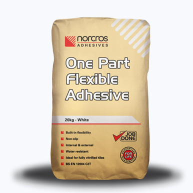 Norcros 20kg One Part Flexible White Tile Adhesive
