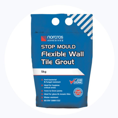 Norcros 5kg Stop Mould Wall Grout Arctic White product image