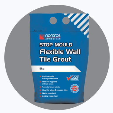 Norcros 5kg Stop Mould Wall Grout Steel Grey product image