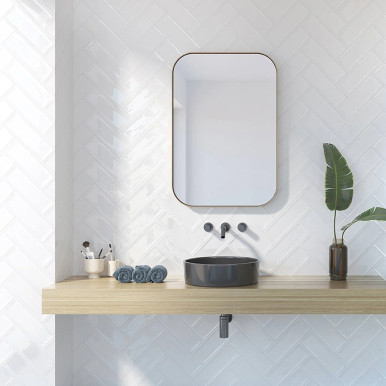 Aria White Tile  10x30cm product image