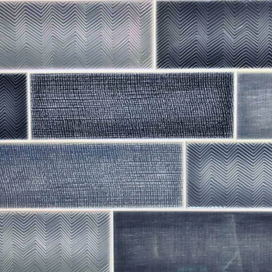 10x30cm Mediterraneo Blue Wall tile