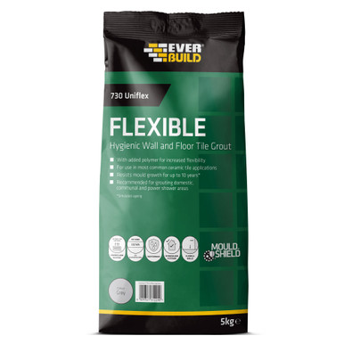 Everbuild 730 Universal Flexible Grout Grey 5kg product image