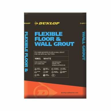 Dunlop Flexible Floor & Wall Grout White 10kg product image