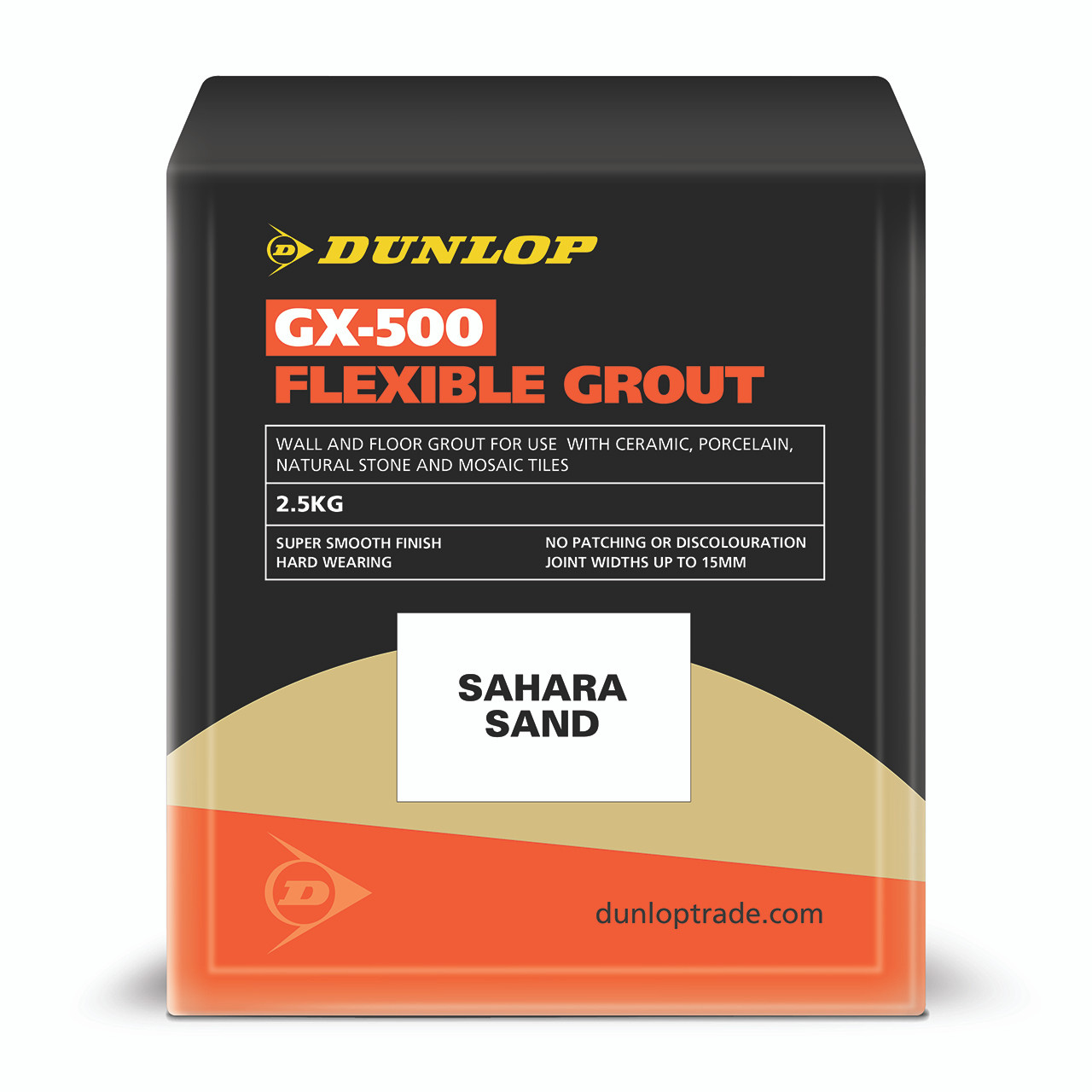 Photograph of Dunlop GX-500 Flexible Grout Sahara Sand 2.5kg