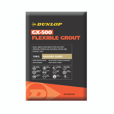 Further photograph of Dunlop GX-500 Flexible Grout Sahara Sand 10kg