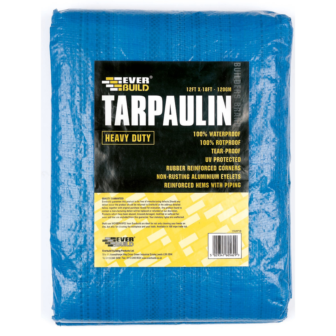 Photograph of Everbuild Heavy Duty Tarpaulin Standard 12' x 18'