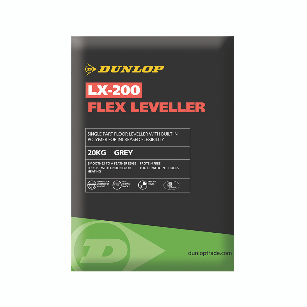 Photograph of Dunlop LX-200 Flex Floor Leveller, Grey, 20kg