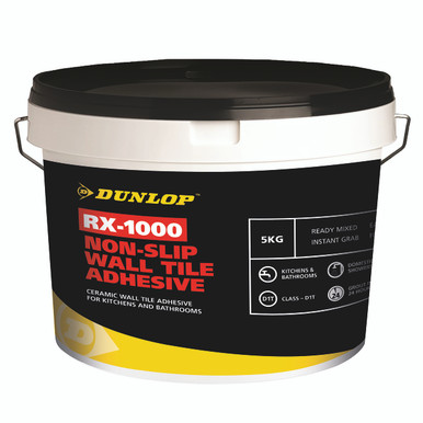 Further photograph of Dunlop RX-1000 Non-Slip Wall Tile Adhesive 5kg