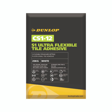 Dunlop CS1-12 S1 Unltra Flexible Tile Adhesive 21kg product image