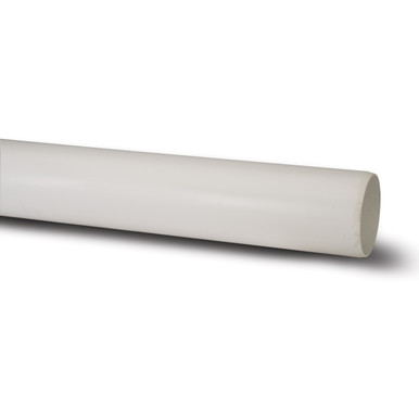 Polypipe Soil & Vent 110mm White 3M Plain End Pipe product image