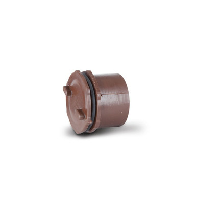 Polypipe Push Fit Waste 40mm Brown Access Plug product image