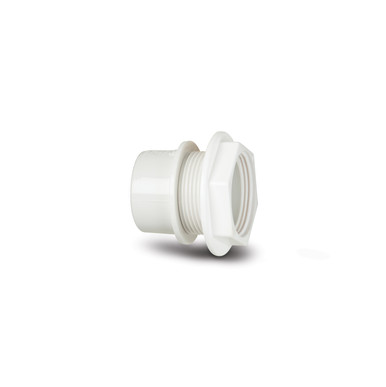 Polypipe Solvent Weld Waste 40mm White Tank Connector product image