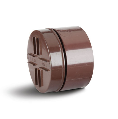 Polypipe Soil & Vent 110mm Brown Access Plug product image