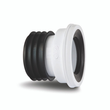 Polypipe Kwickfit Straight Pan Connector Black product image