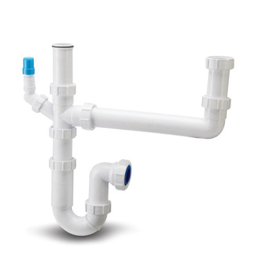 Polypipe Two Bowl Undersink Waste Kit Single Hose Connection product image