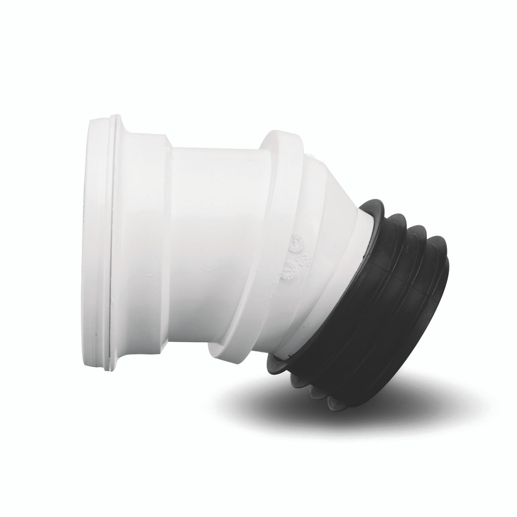 Photograph of Polypipe Kwickfit Swivel Pan Connector 0-30Deg