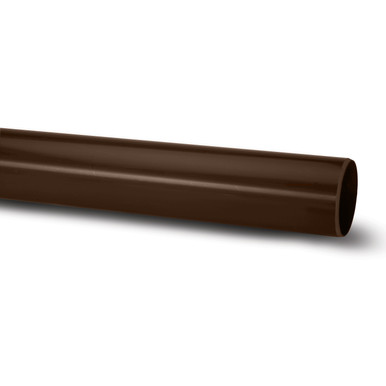 Polypipe Soil & Vent 110mm Brown 3m Plain End Pipe product image