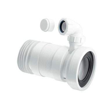 McAlpine WC-F23RV - 4 Flexible WC Connector (Medium Length) with Universal Vent Boss WC-F23RV product image