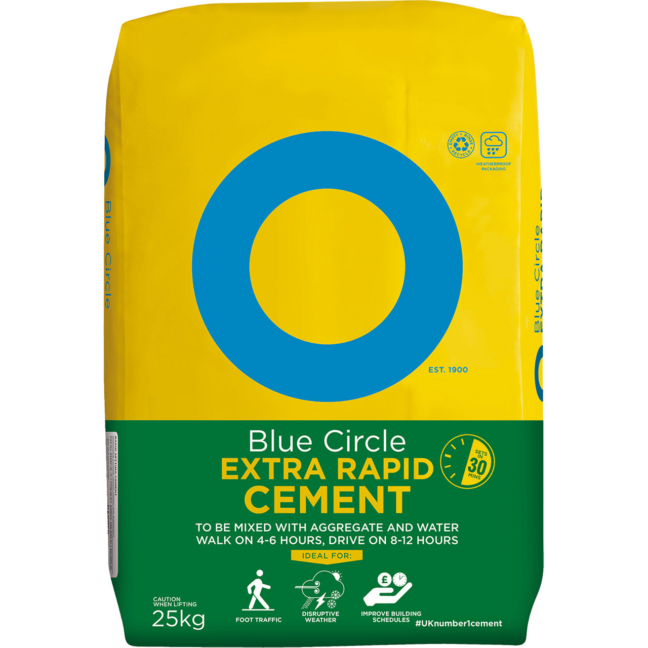 Photograph of Blue Circle Extra Rapid Fast Set Cement 25kg