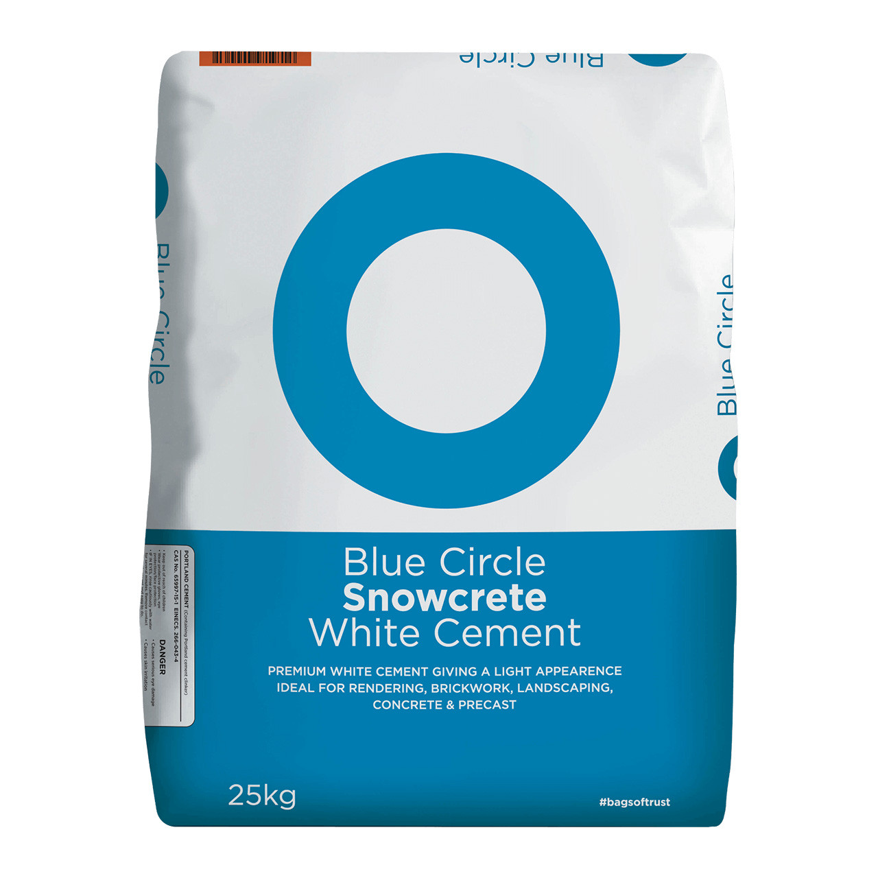 Photograph of Blue Circle Snowcrete White Cement 25kg