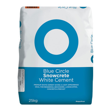 Further photograph of Blue Circle Snowcrete White Cement 25kg