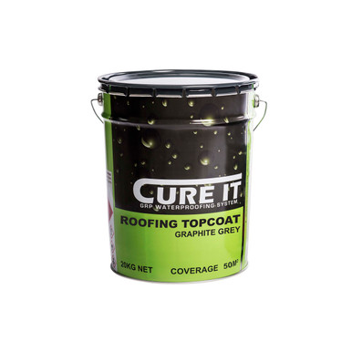 Further photograph of Cure It Roofing Topcoat Graphite 20kg