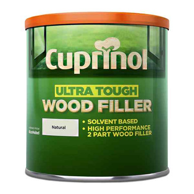 Cuprinol Solvent Based Wood Filler, White, 30min Dry Time, 250g Tub