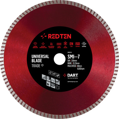 Further photograph of Red Ten Smi-7 High Performance Diamond Blade 300mm X 20mm