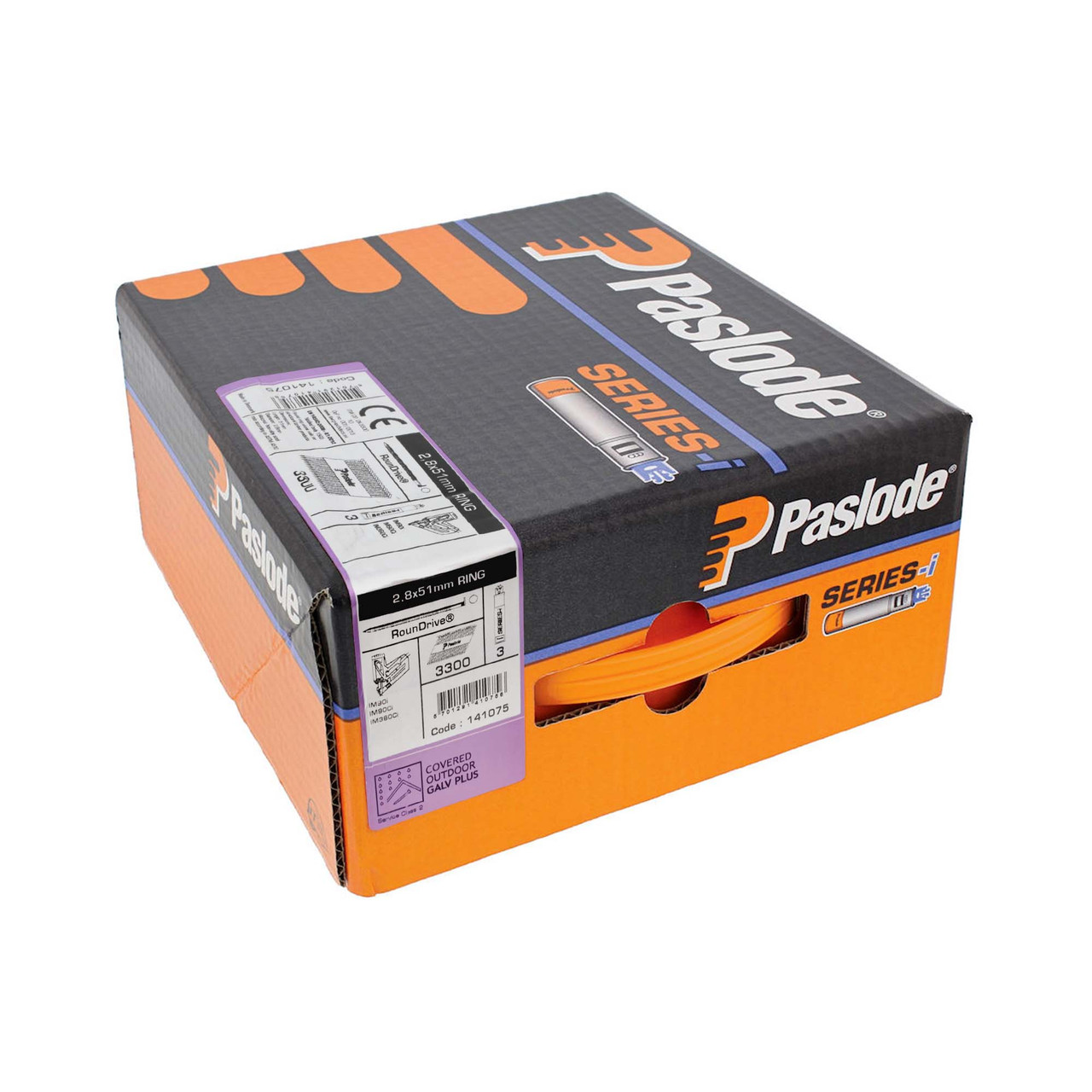 Photograph of Paslode 141075 IM90I / IM360CI Nail Fuel Pack 51X2.8mm Rg Galv+