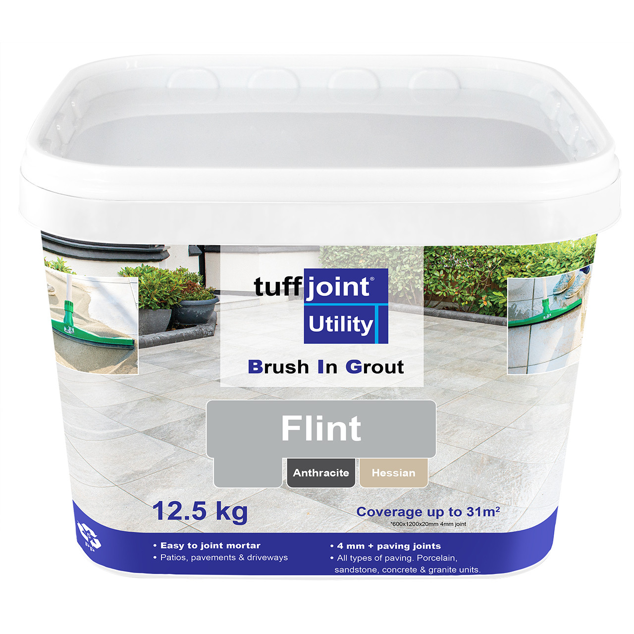 Photograph of Steintec Tuffjoint Utility Jointing Mortar Flint 12.5Kg