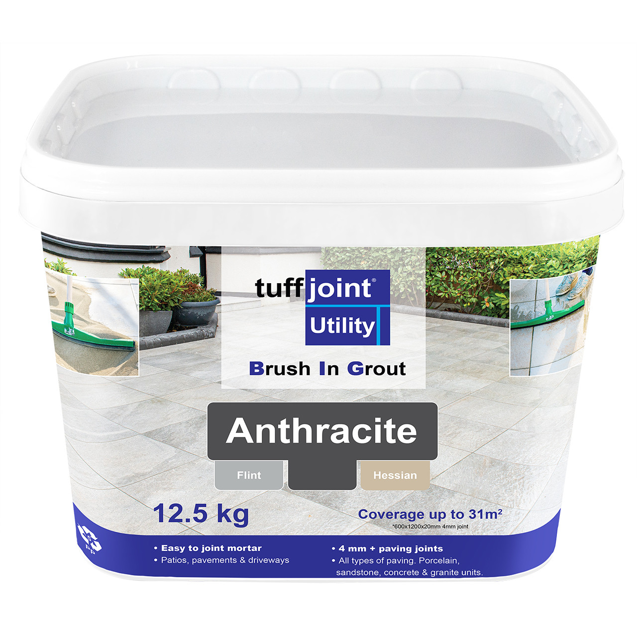 Photograph of Steintec Tuffjoint Utility Jointing Mortar Anthracite 12.5Kg