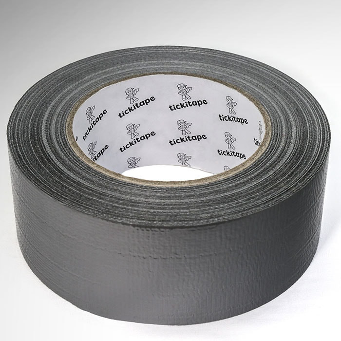 Photograph of Tickitape Polycloth Standard Plus Silver Tape 48mm X 50mm