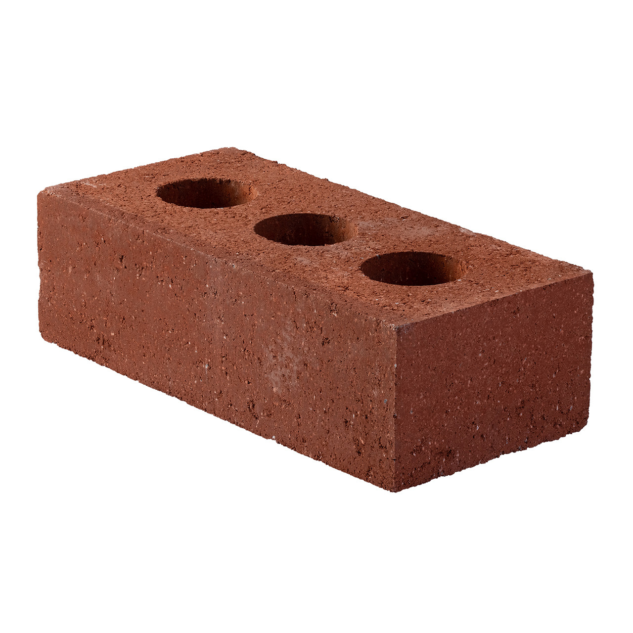 Photograph of MARSHALLS CONCRETE CLASS B RED ENGINEERING BRICK PERFORATED, Red, 215 x 102.5 x 65mm - 440 Pack