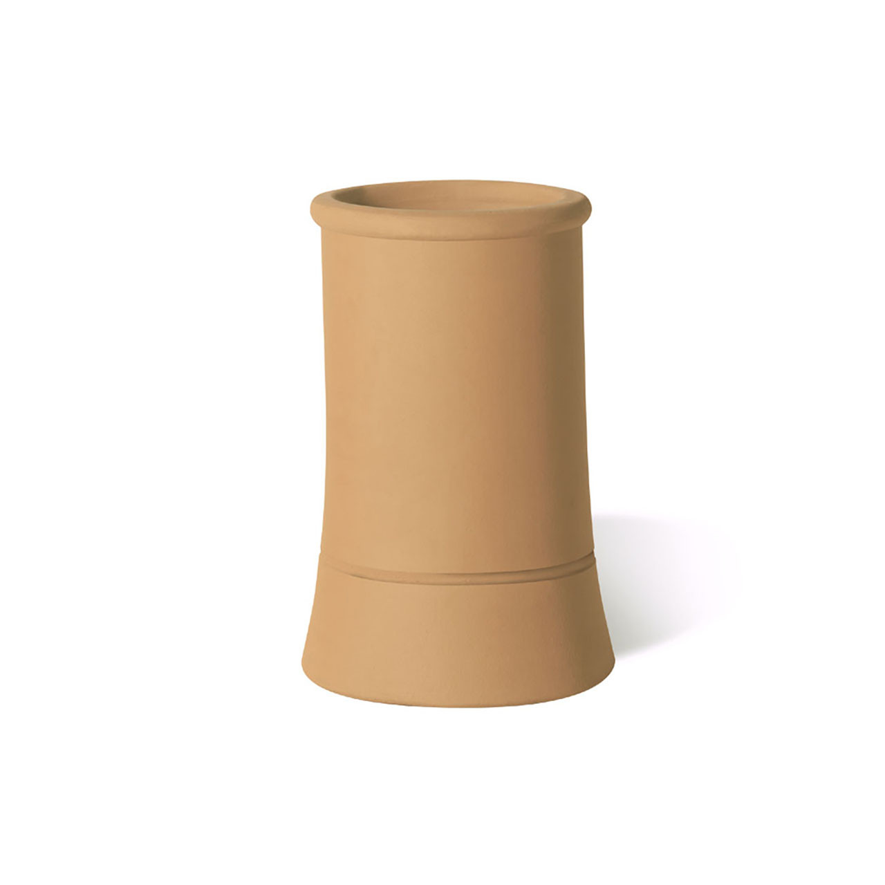 Photograph of Terracotta Chimney Pot Plain Roll Top Buff 600mm