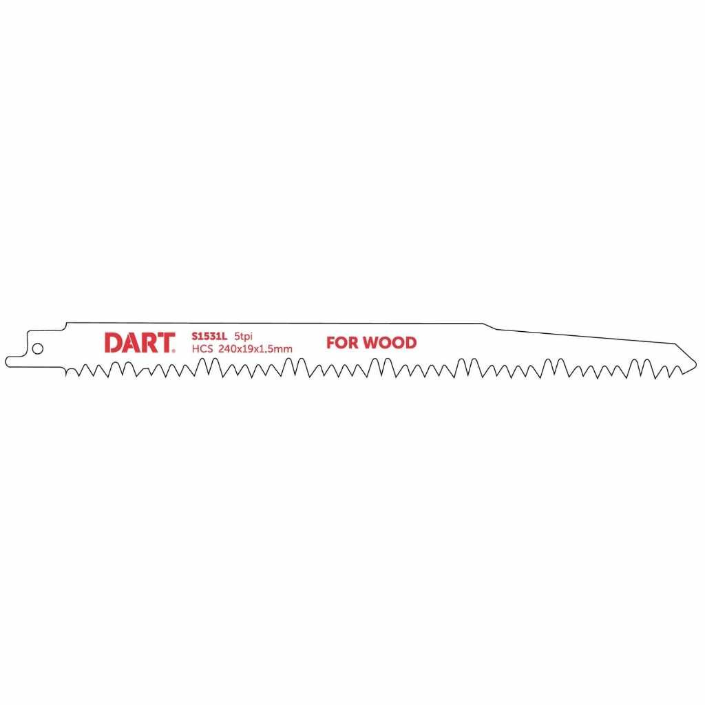 Photograph of Dart S1531L Wood Cutting Reciprocating Blade Pk 5