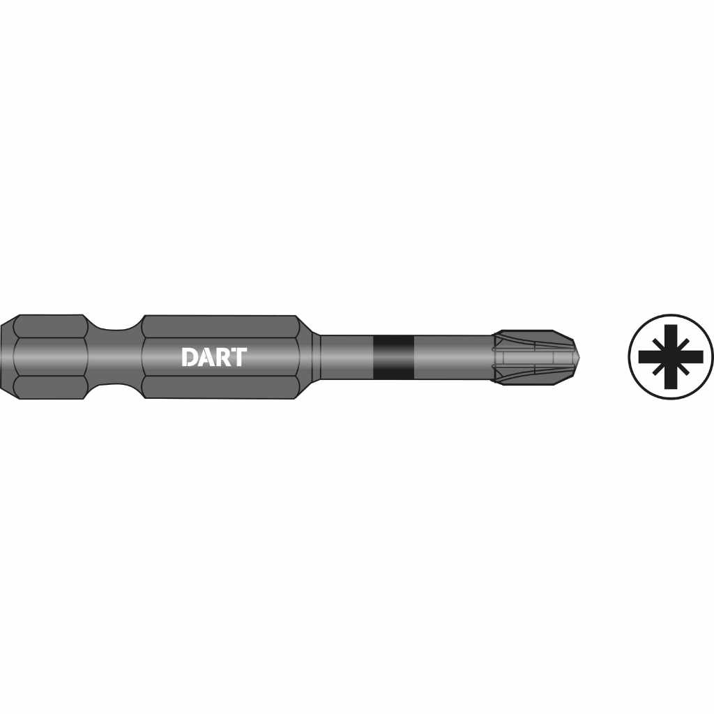 Photograph of Dart PZ2 50mm Impact Driver Bit - Pack 10