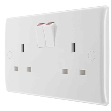 Further photograph of Nexus 13A 2 Gang Switched Socket 822-01