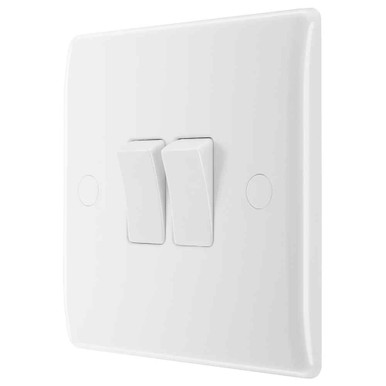 Further photograph of BG 10A 2 Gang 2 Way Light Switch 842-01