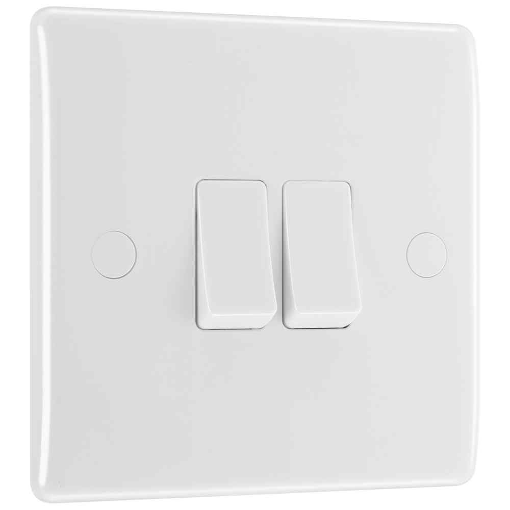 Photograph of BG 10A 2 Gang 2 Way Light Switch 842-01