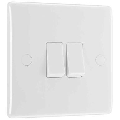 Further photograph of BG 10A 2 Gang 2 Way Light Switch 842-01