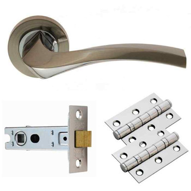 Sines Latch Pack Satin Nickel Chrome Plated