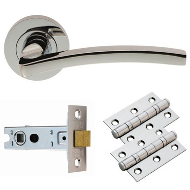 Further photograph of Tavira Latch Pack Chrome Plated