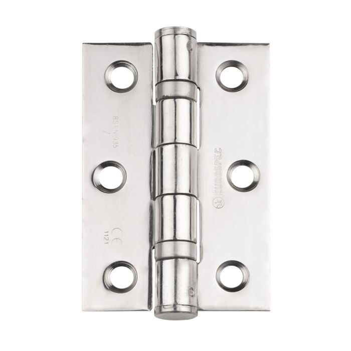 Photograph of Sterling Stainless Steel Ball Bearing Hinge, 76 x 51 x 2mm, 0.59kg, 1 Pair