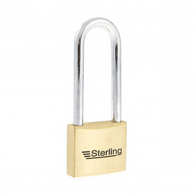 Photograph of Sterling 50mm Long Shackle Brass Padlock